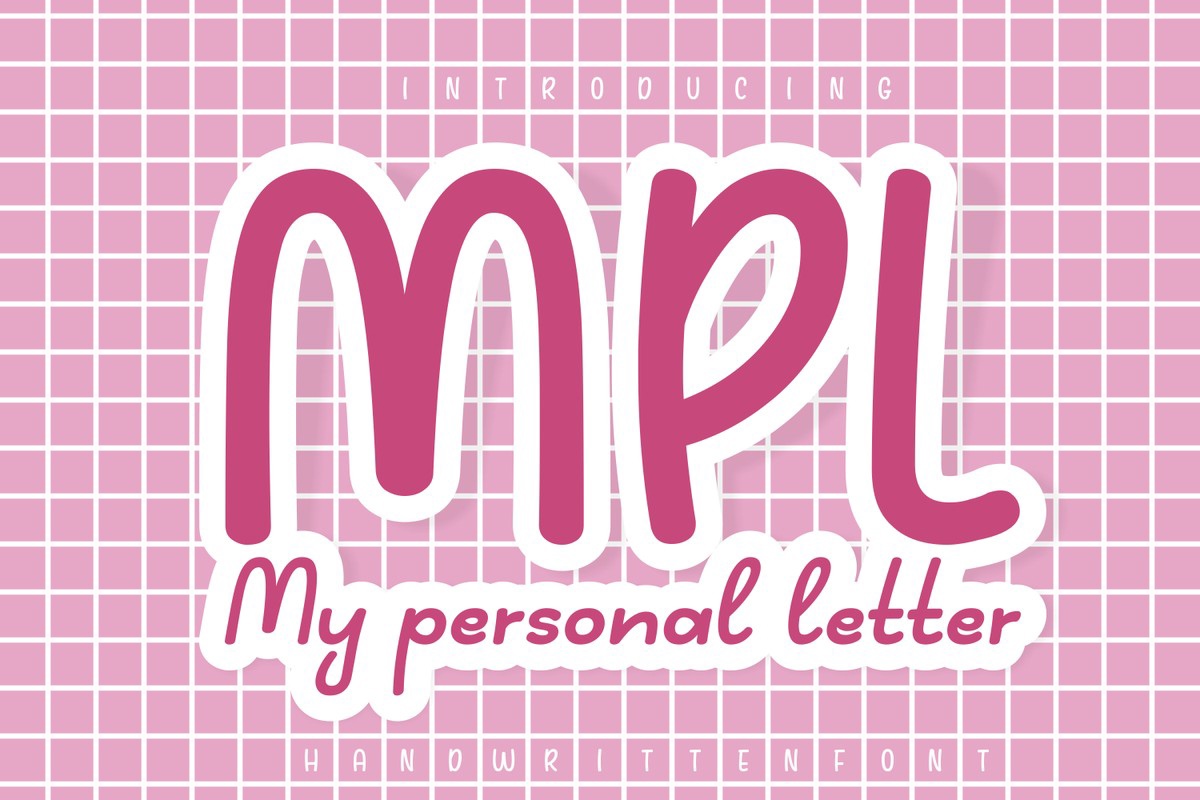 Ejemplo de fuente My Personal Letter