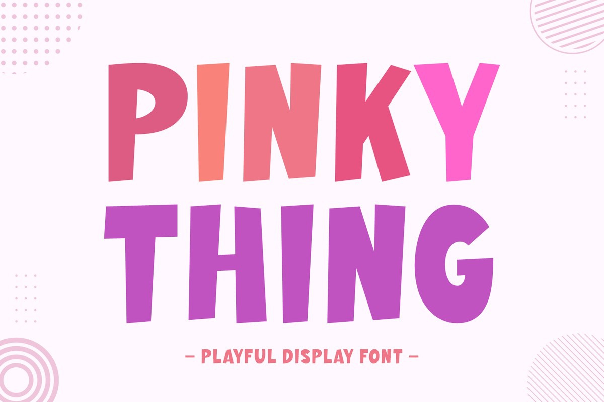 Ejemplo de fuente Pinky Thing