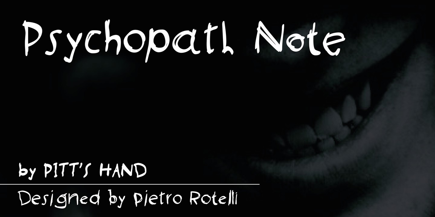 Ejemplo de fuente Psychopath Note