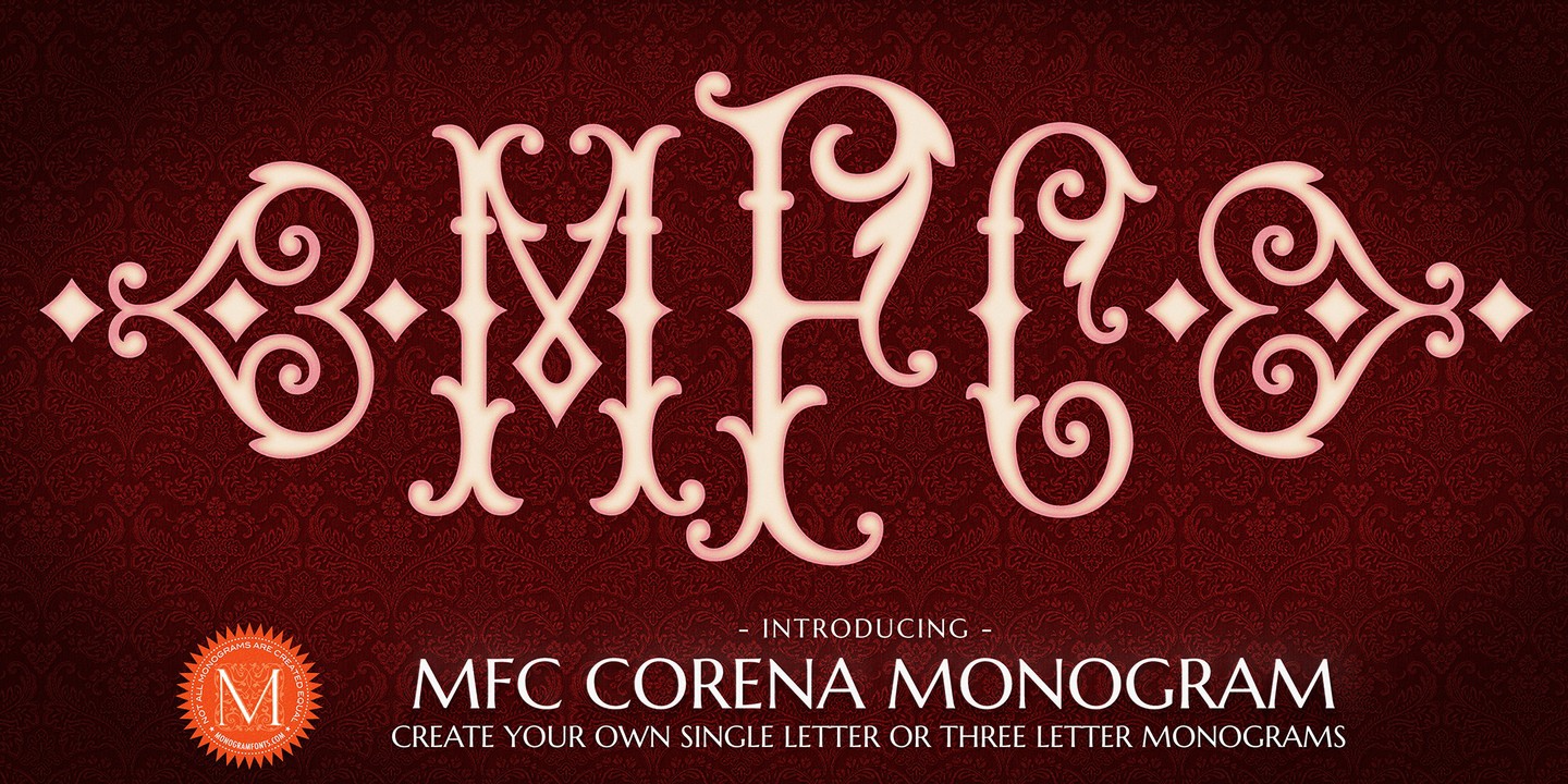 Ejemplo de fuente MFC Corena Monogram