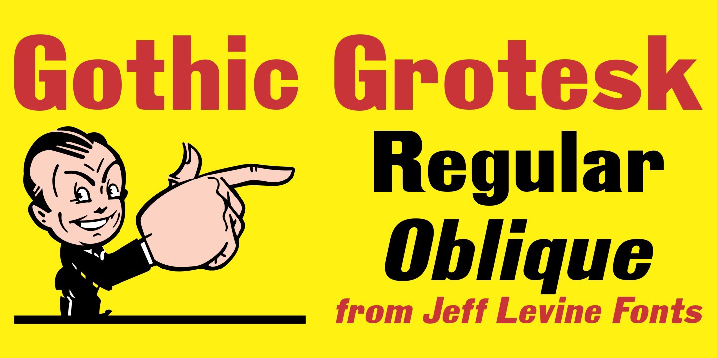 Ejemplo de fuente Gothic Grotesk