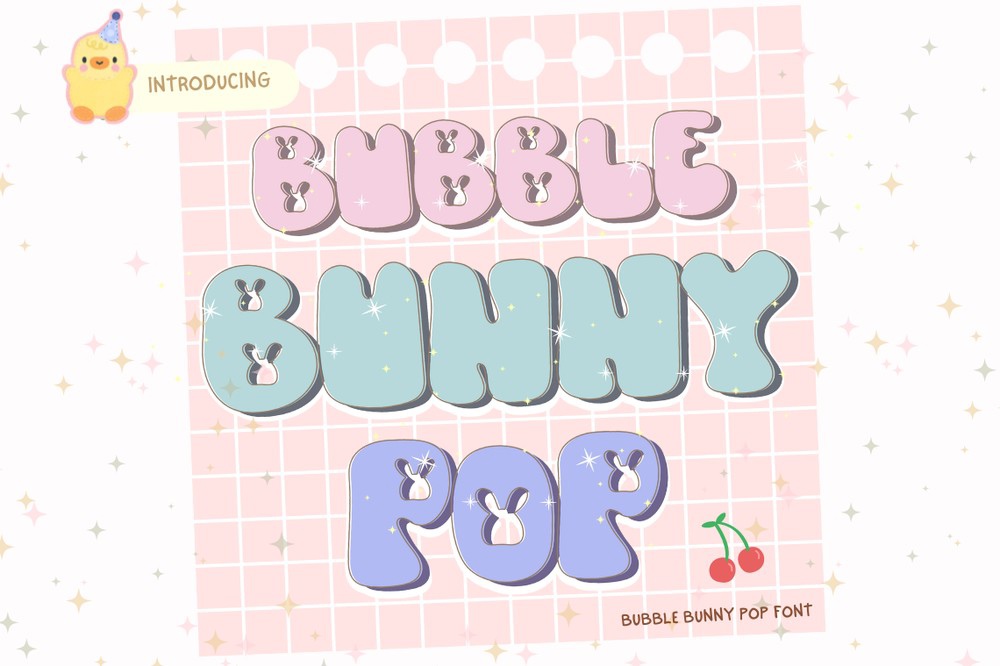 Ejemplo de fuente Bubble Bunny Pop