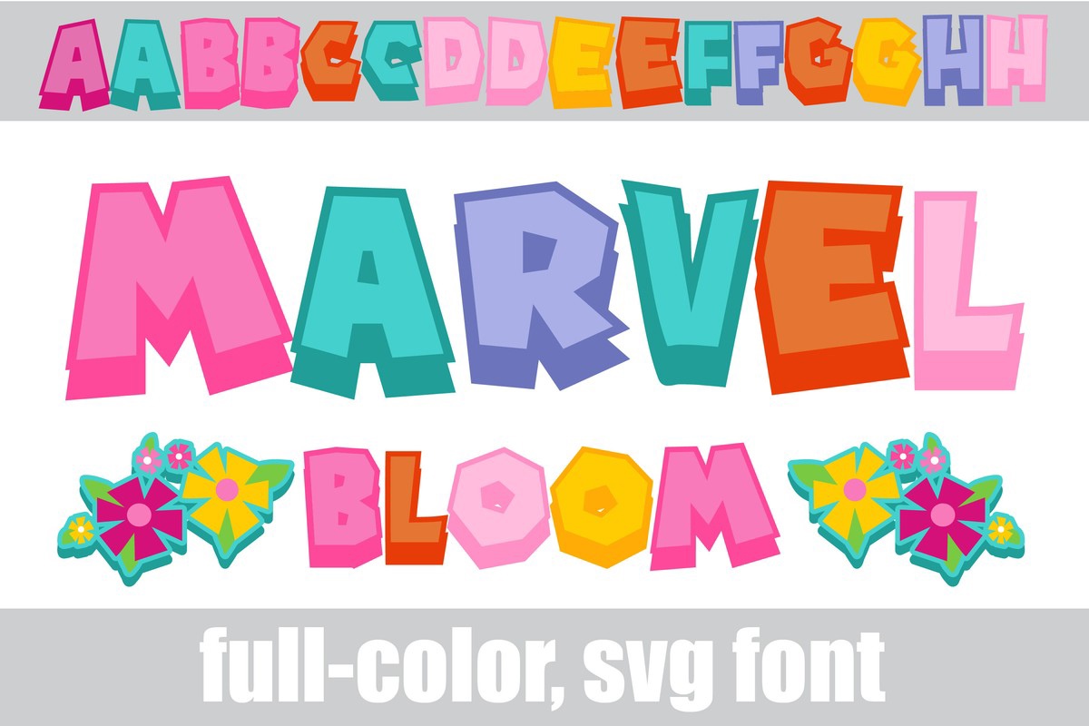 Ejemplo de fuente Marvel Bloom CF