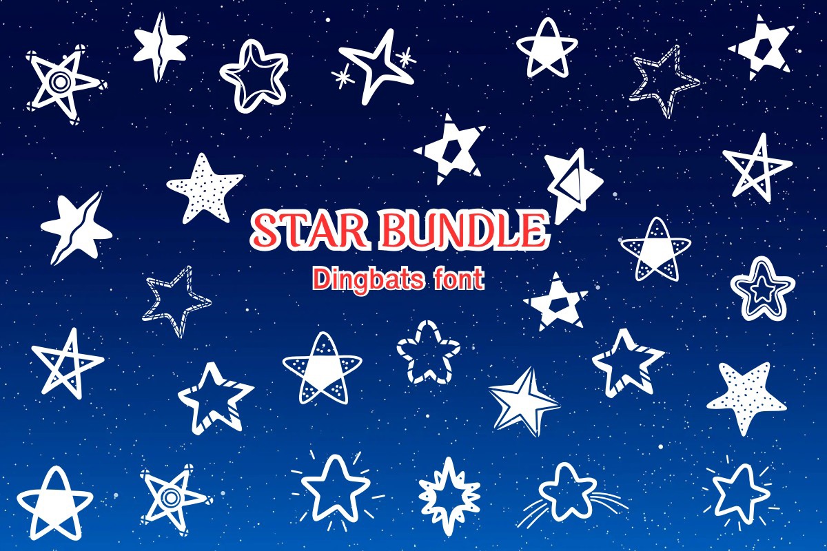 Ejemplo de fuente Star Bundle