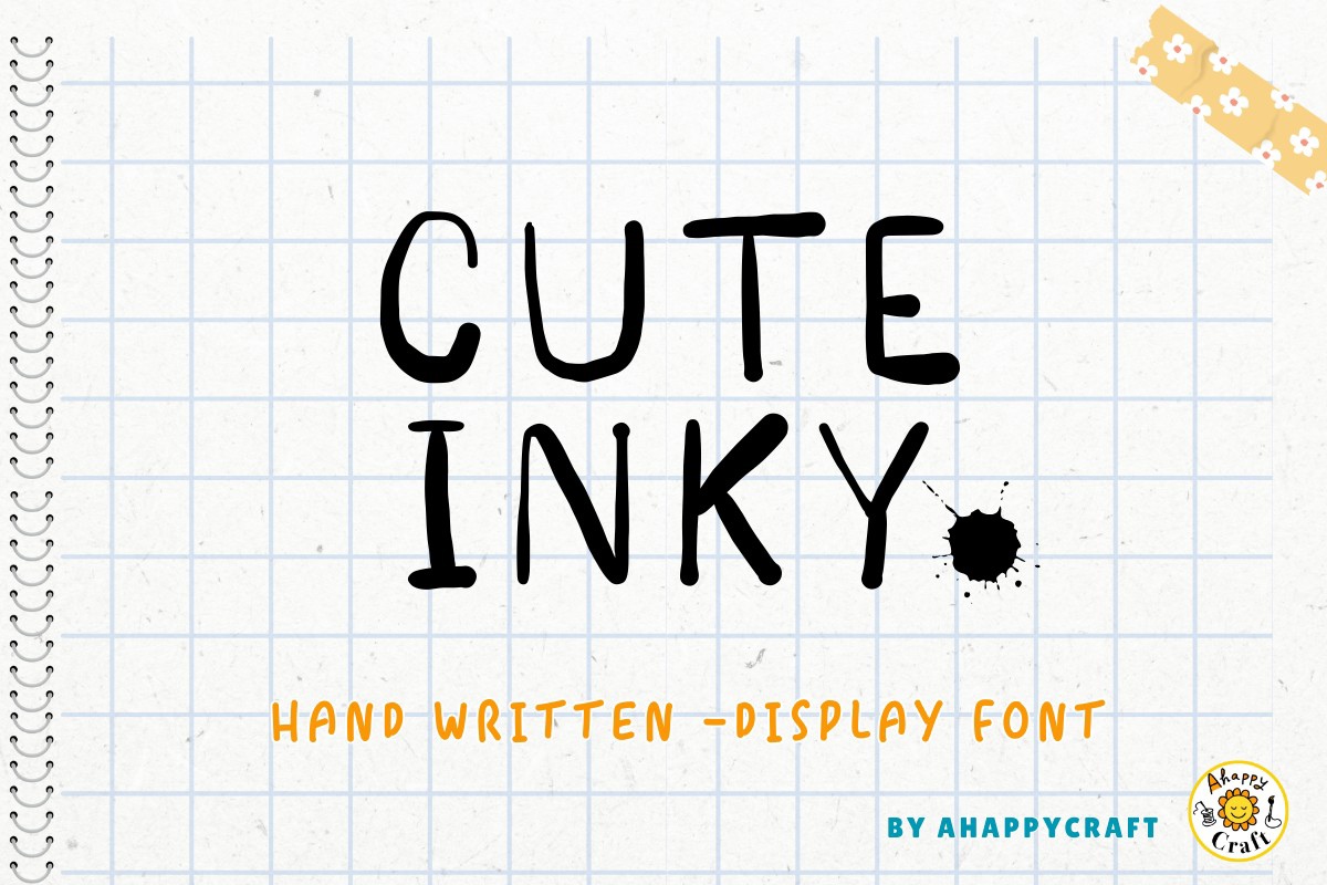 Ejemplo de fuente Cute Inky