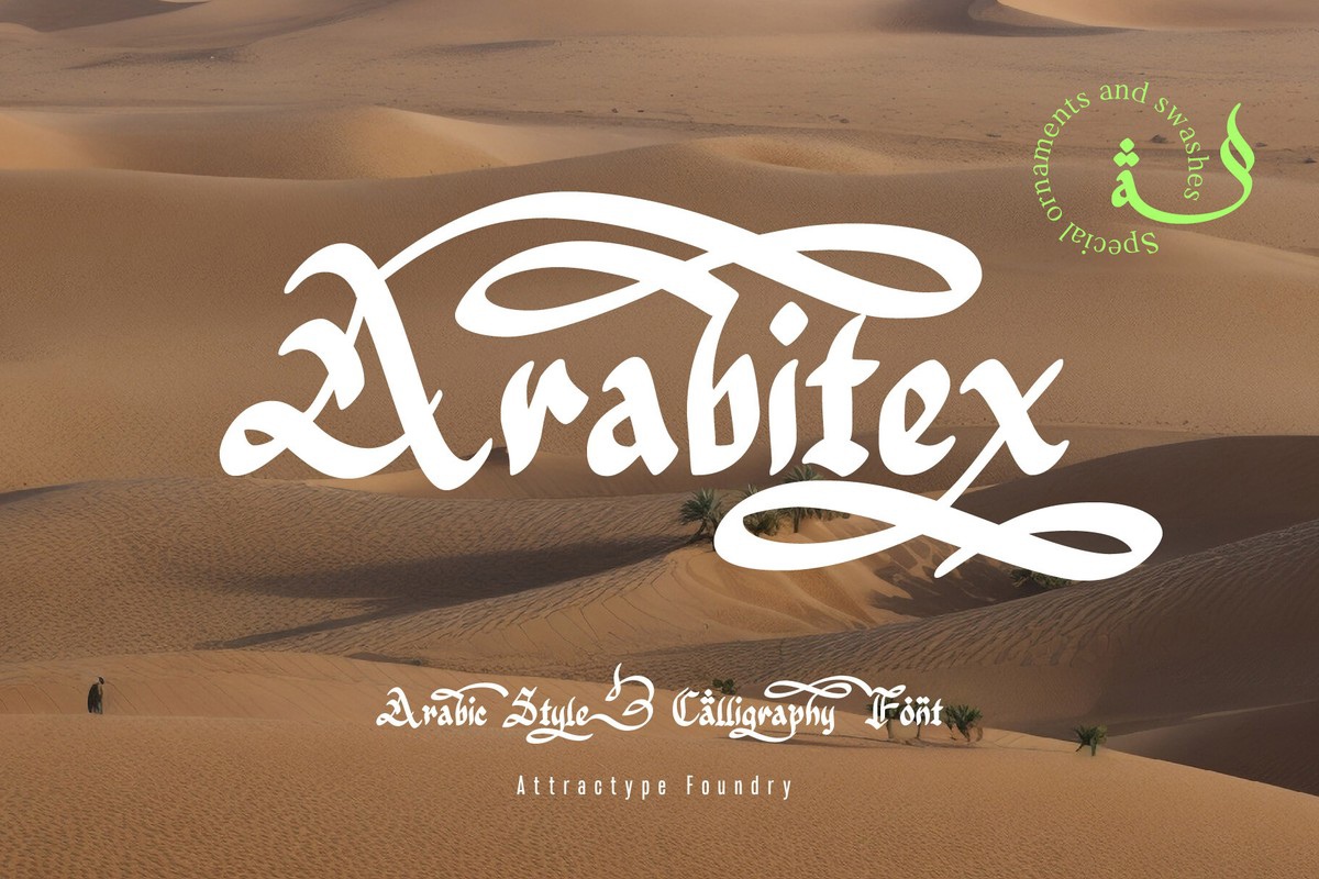 Ejemplo de fuente Arabitex Regular