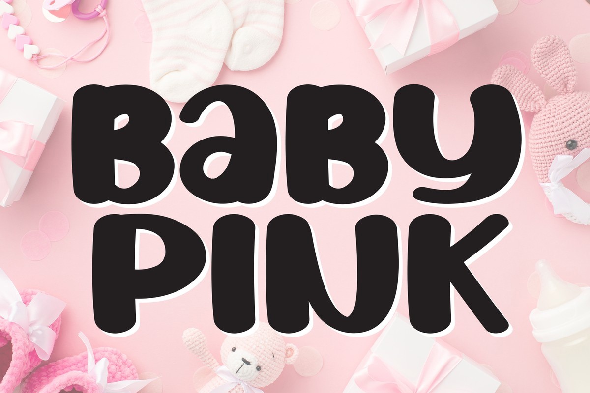 Ejemplo de fuente Baby Pink