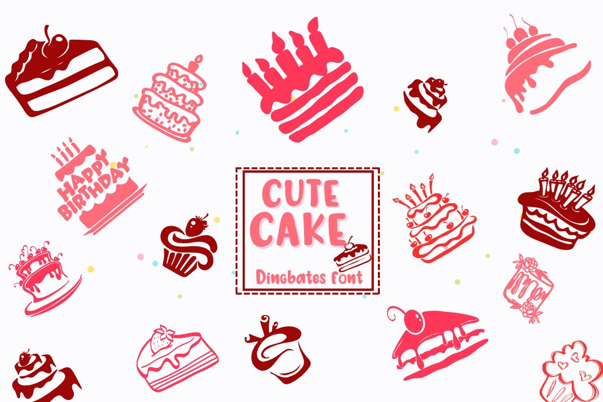 Ejemplo de fuente Cute Cake