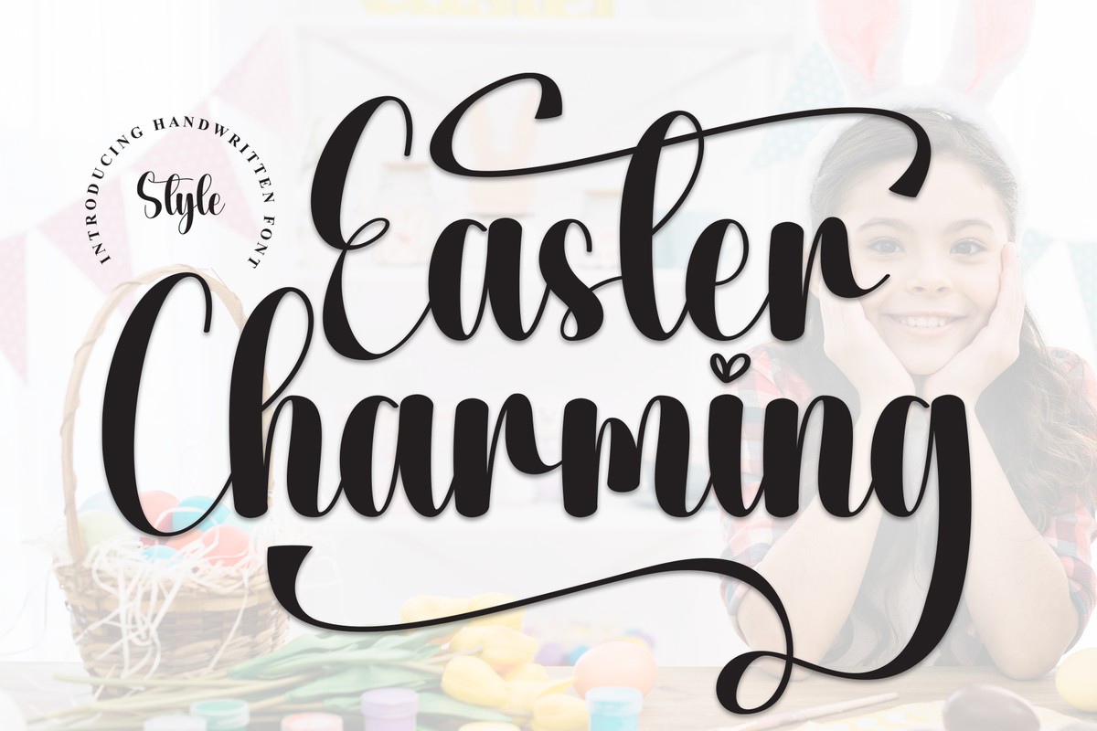 Ejemplo de fuente Easter Charming