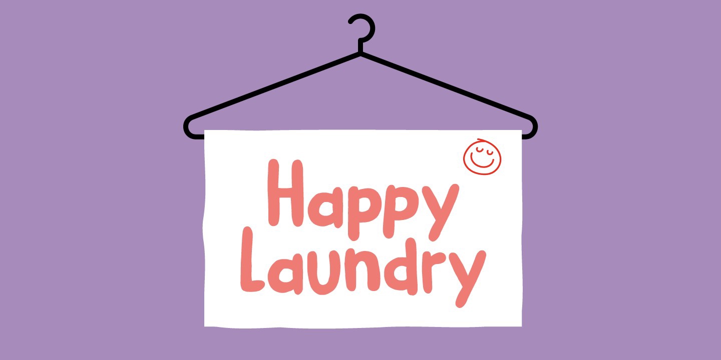 Ejemplo de fuente Happy Laundry