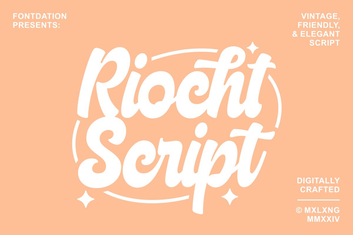 Ejemplo de fuente Riocht Script