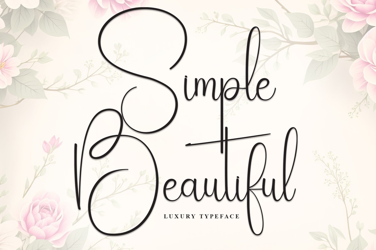 Ejemplo de fuente Simple Beautiful