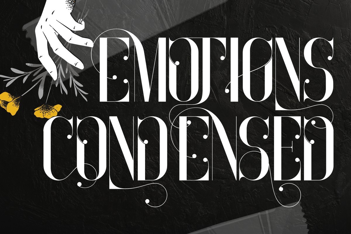 Ejemplo de fuente Emotions Condensed