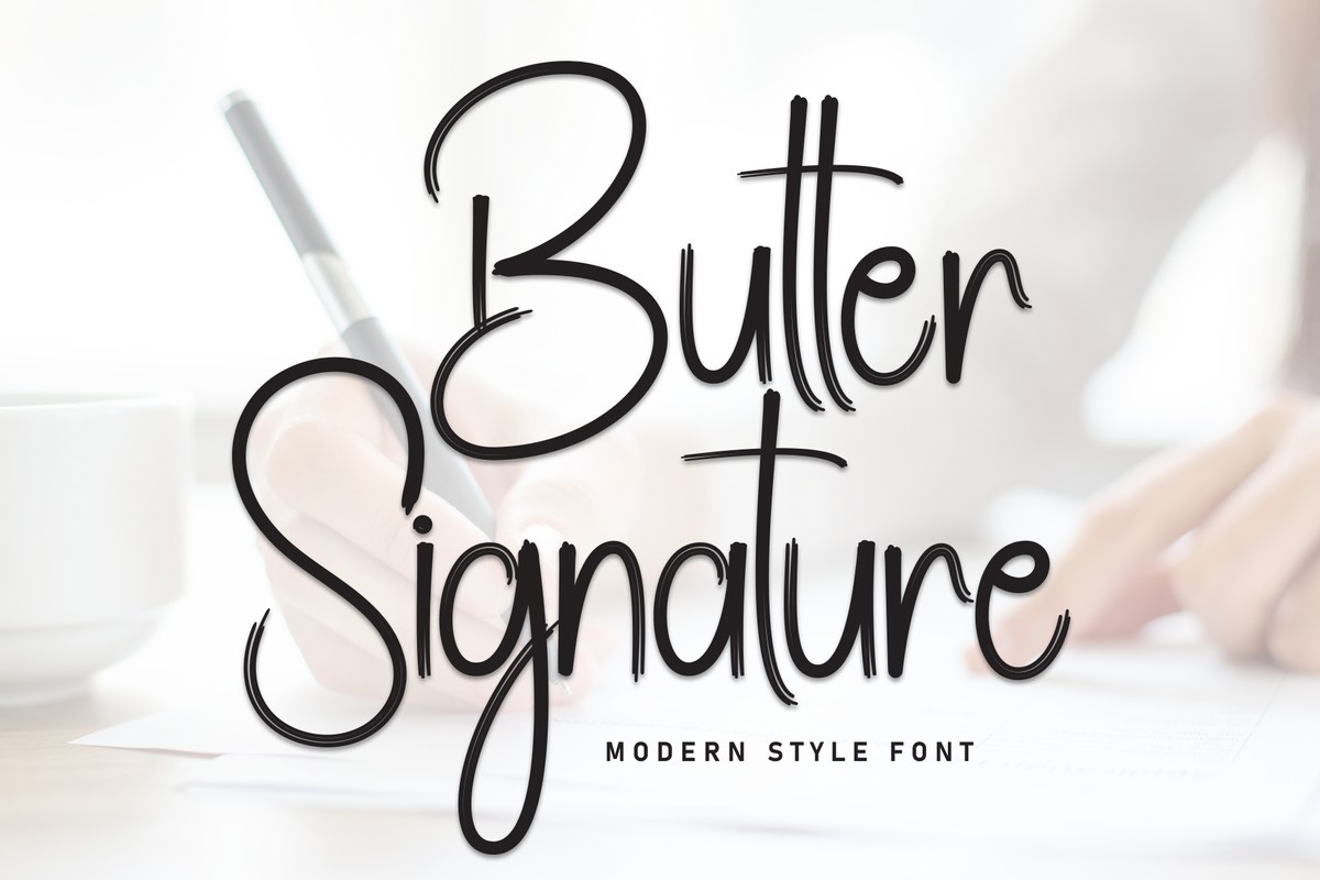 Ejemplo de fuente Butter Signature