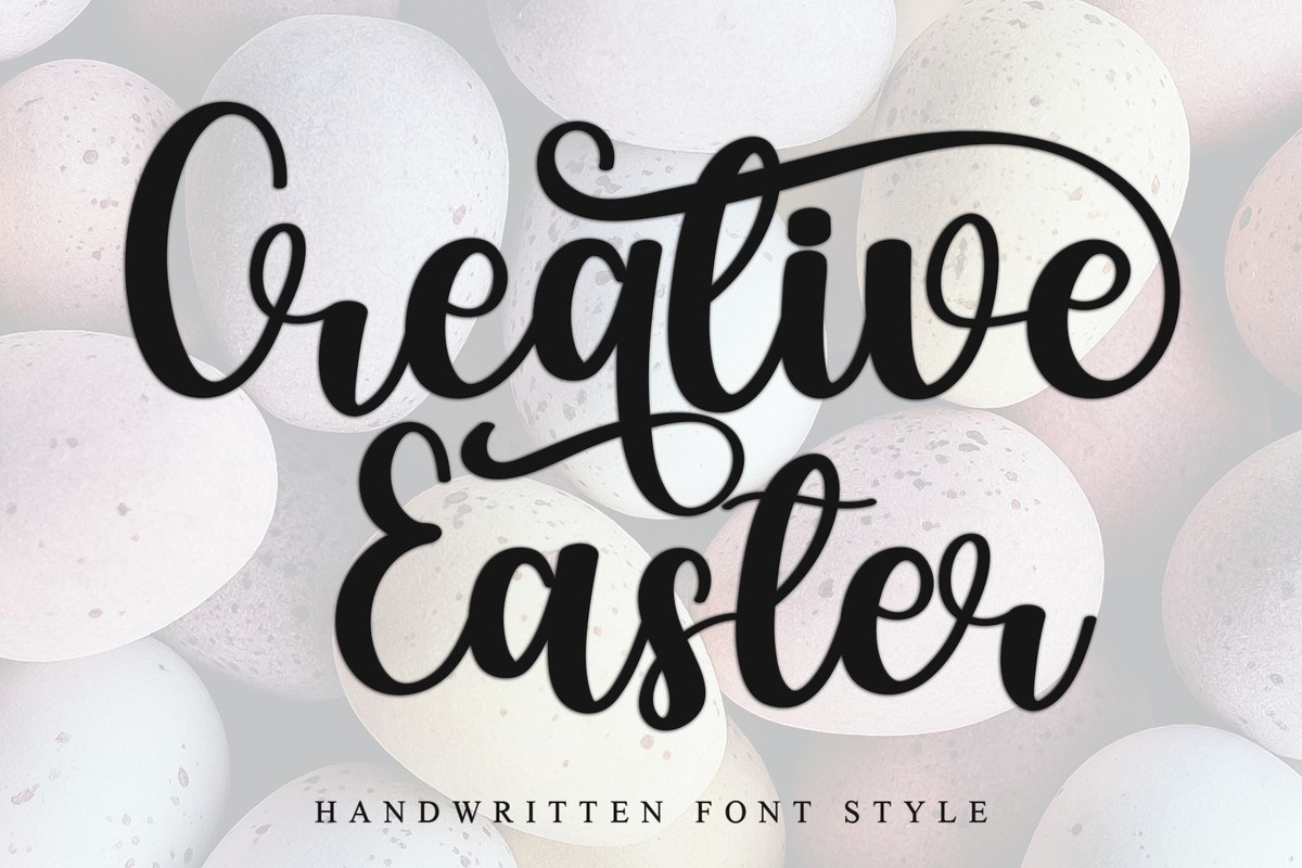 Ejemplo de fuente Creative Easter