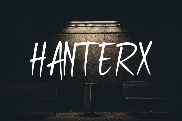 Ejemplo de fuente Hanterx Regular