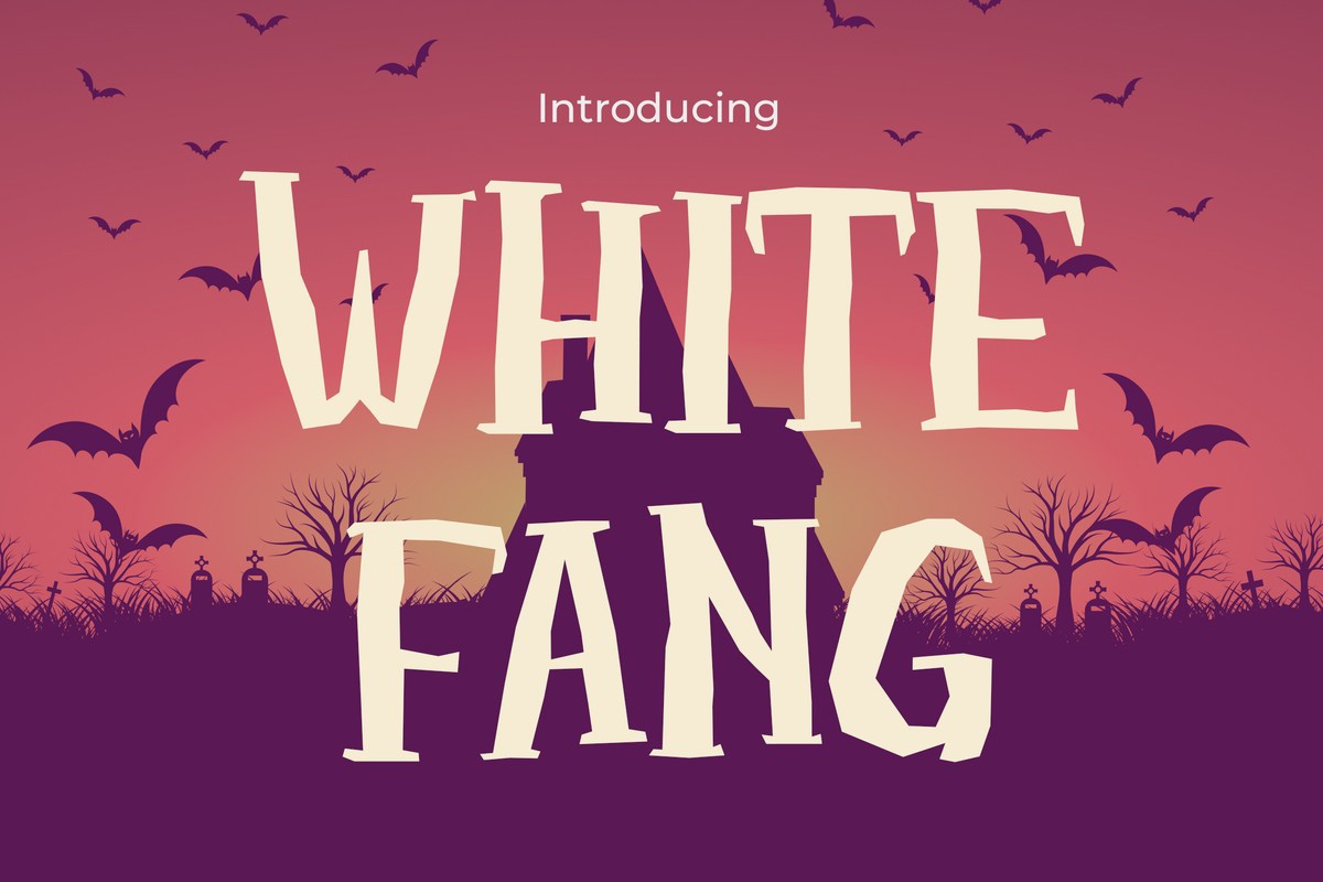 Ejemplo de fuente White Fang Regular