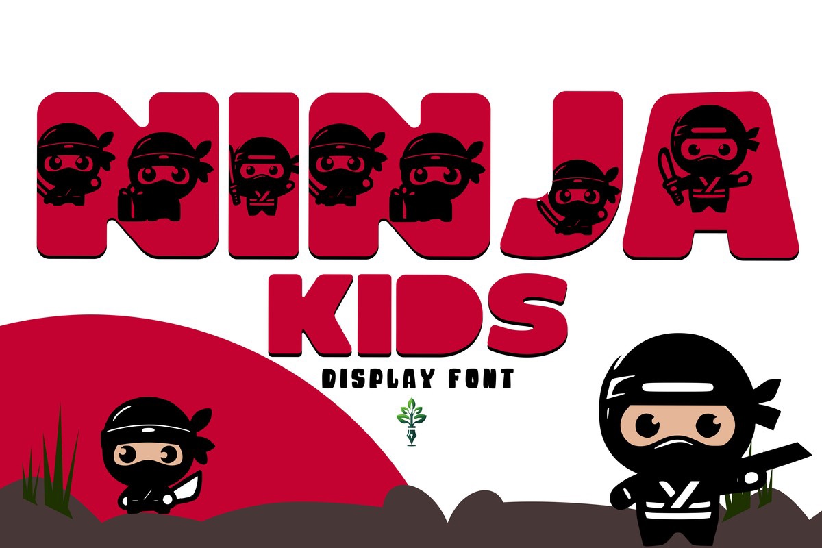 Ejemplo de fuente Ninja Kids