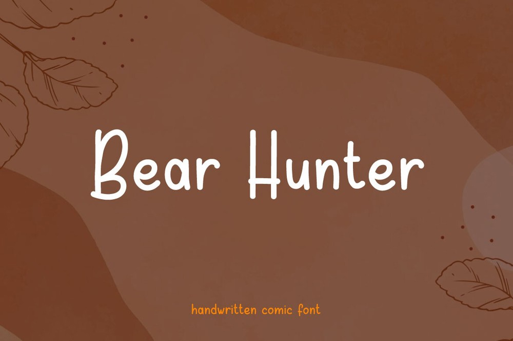 Ejemplo de fuente Bear Hunter