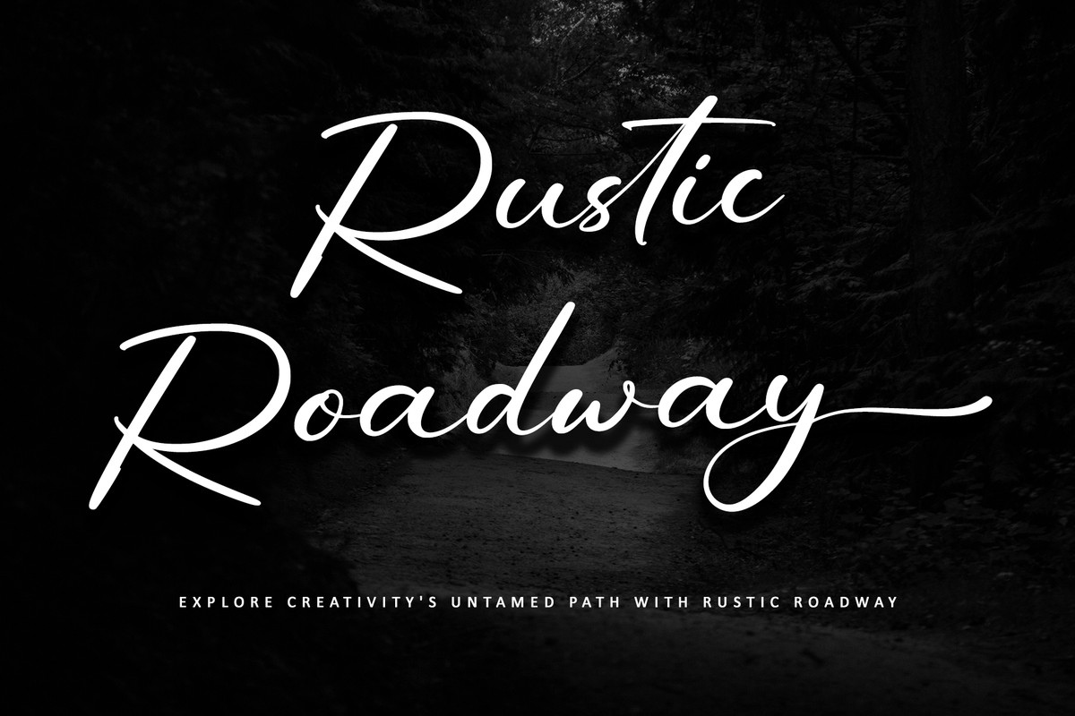 Ejemplo de fuente Rustic Roadway