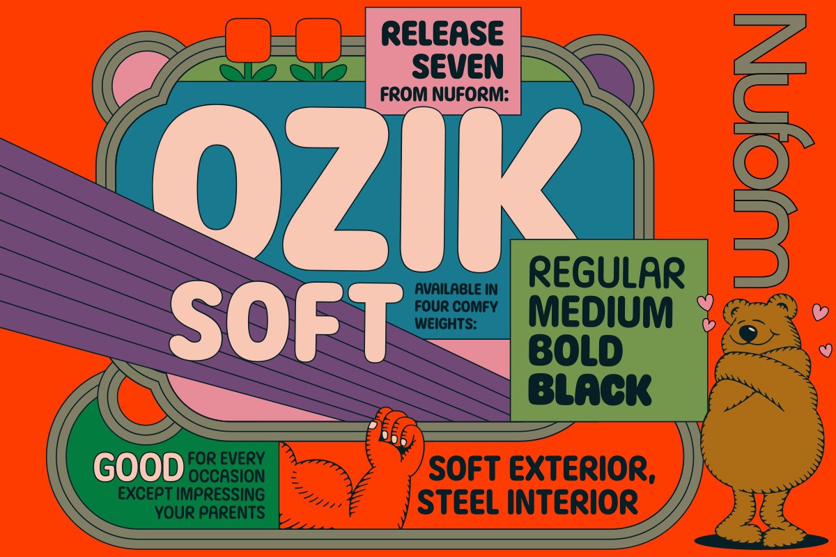 Ejemplo de fuente Ozik Soft Black