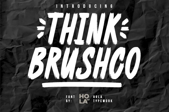 Ejemplo de fuente Think Brushco Regular