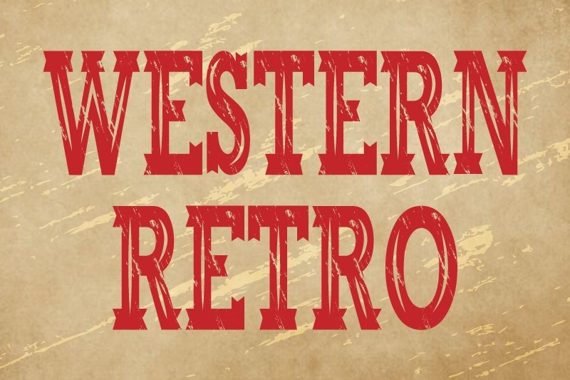 Ejemplo de fuente Western Retro Regular