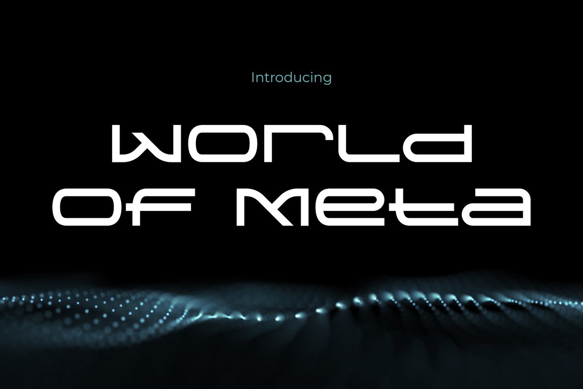 Ejemplo de fuente World of Meta Regular