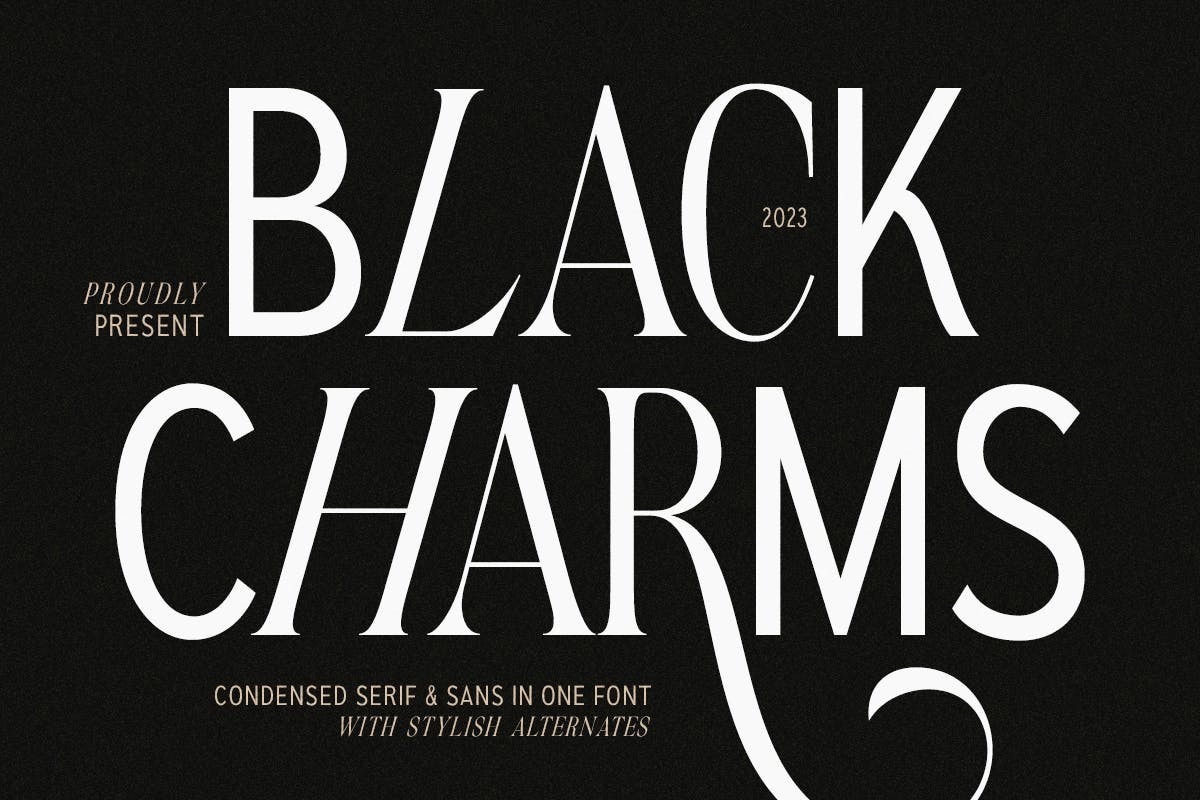 Ejemplo de fuente Black Charms