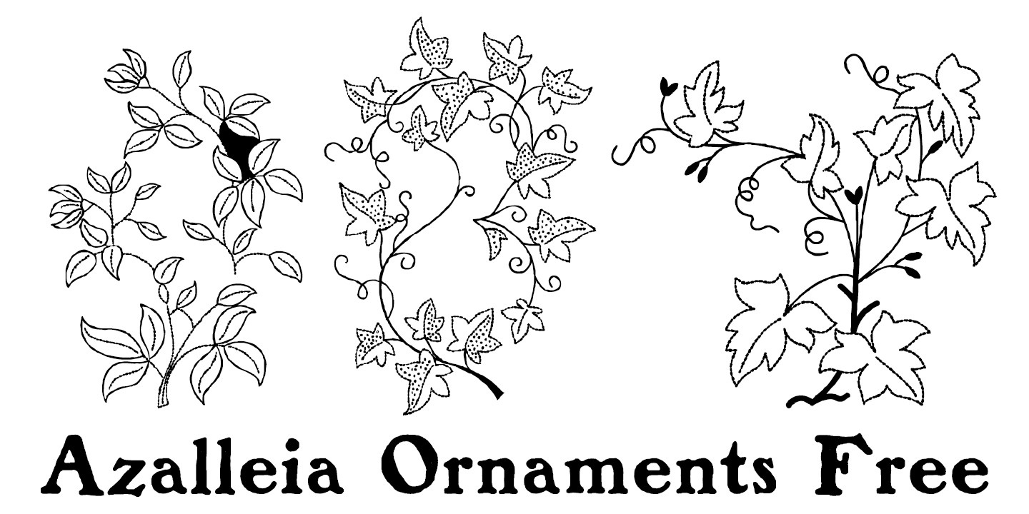 Ejemplo de fuente Azalleia Ornaments Free