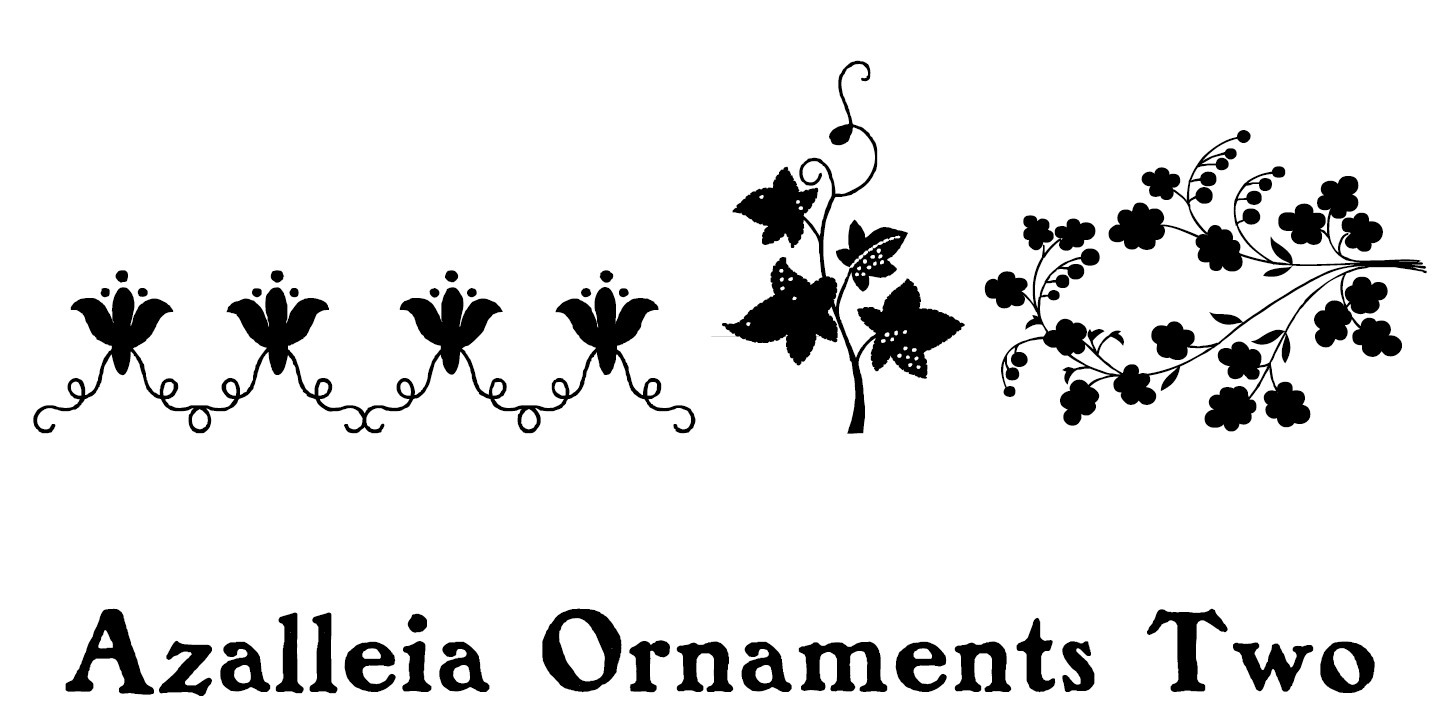 Ejemplo de fuente Azalleia Ornaments Two