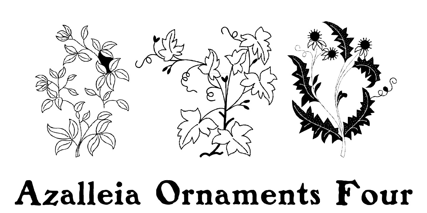 Ejemplo de fuente Azalleia Ornaments Four