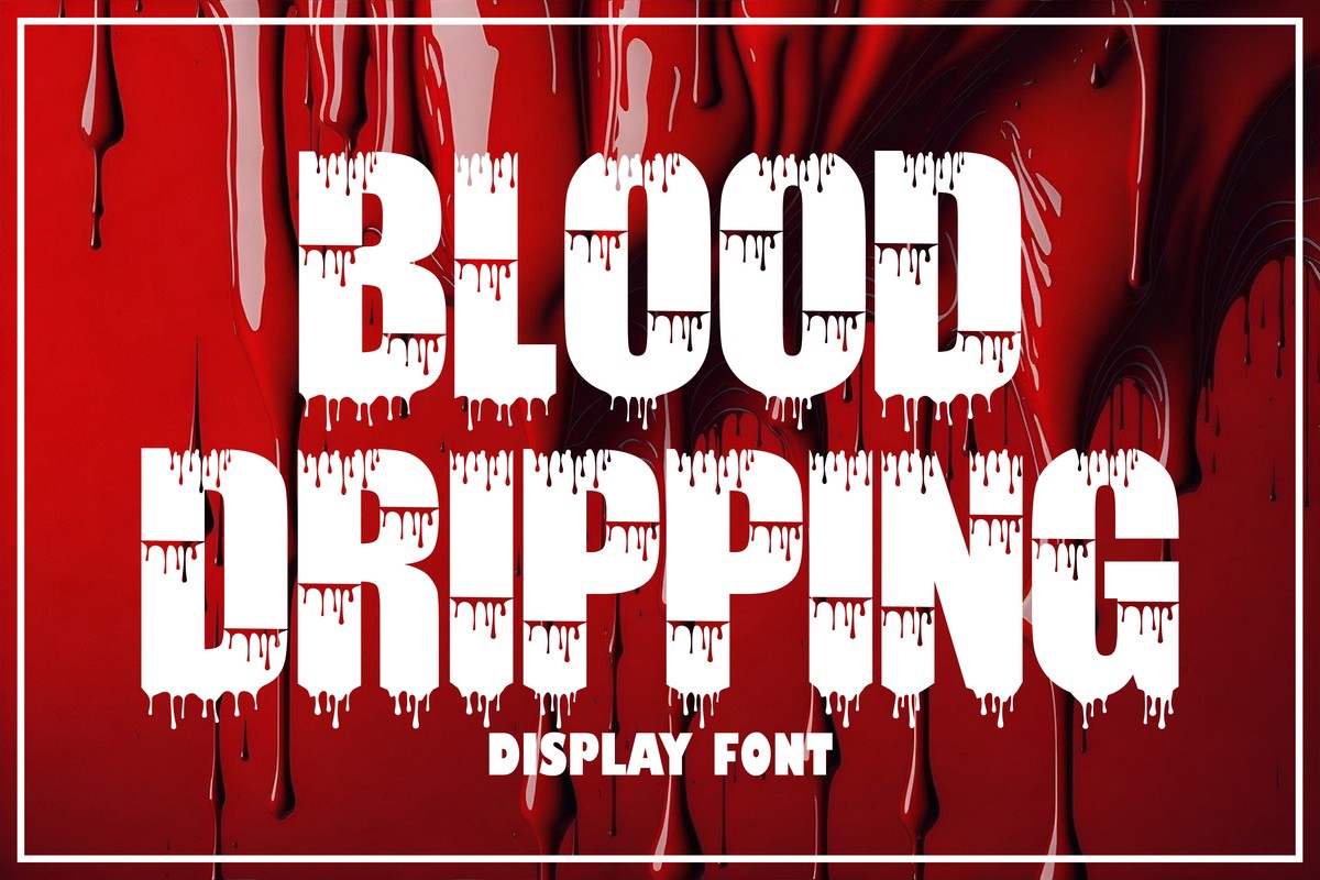 Ejemplo de fuente Blood Dripping Regular