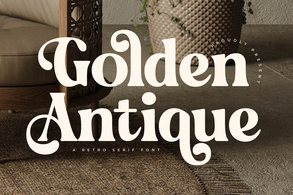 Ejemplo de fuente Golden Antique