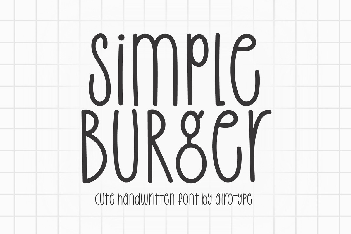 Ejemplo de fuente Simple Burger