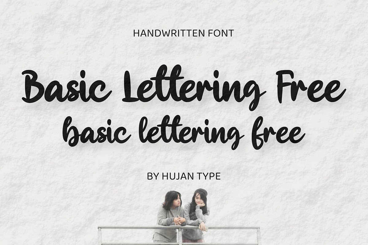 Ejemplo de fuente Basic Lettering Free