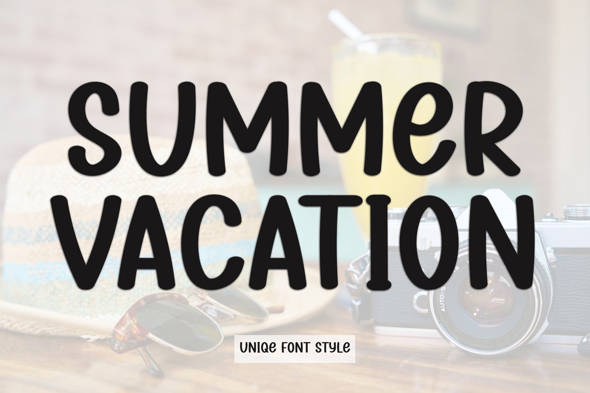 Ejemplo de fuente Summer Vacation