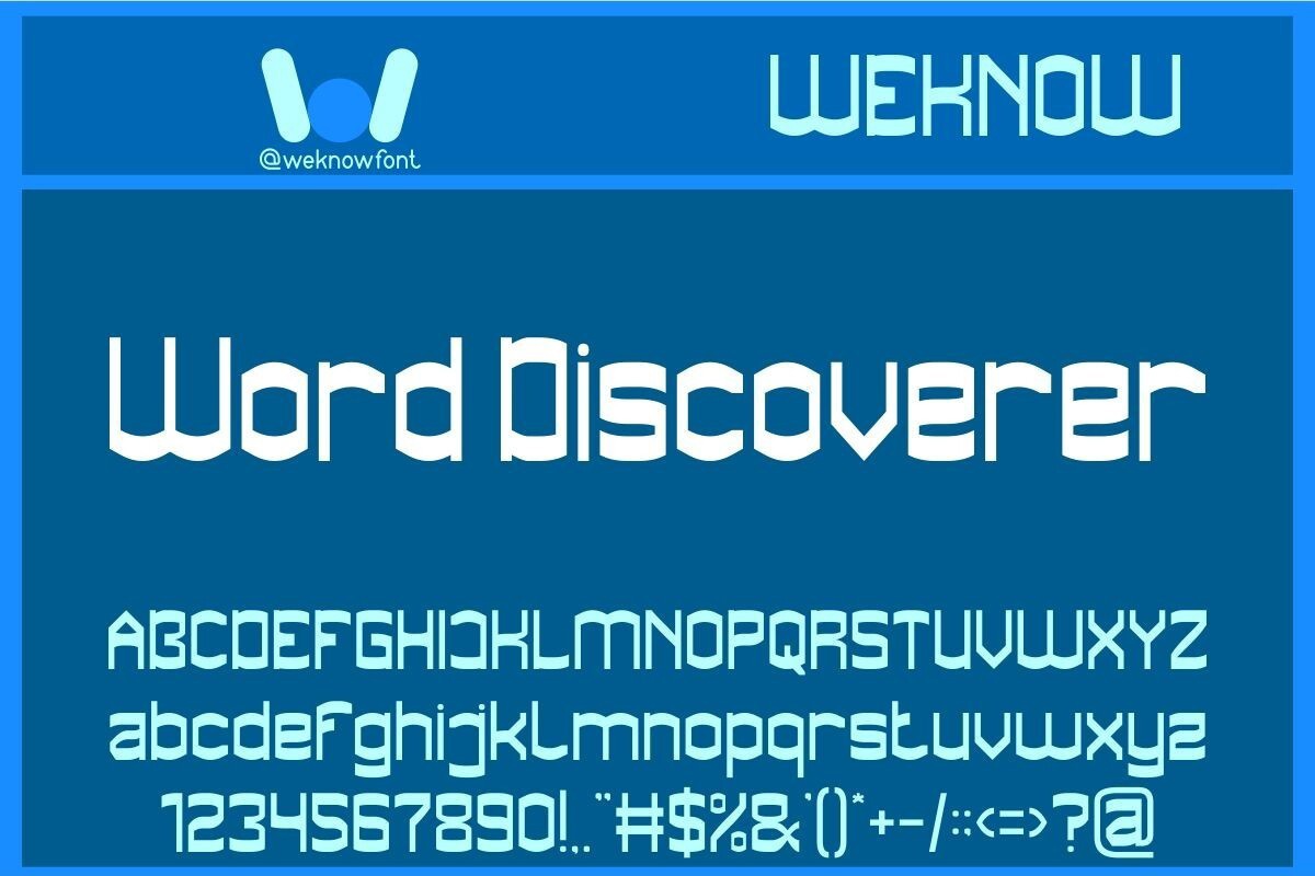 Ejemplo de fuente Word Discoverer