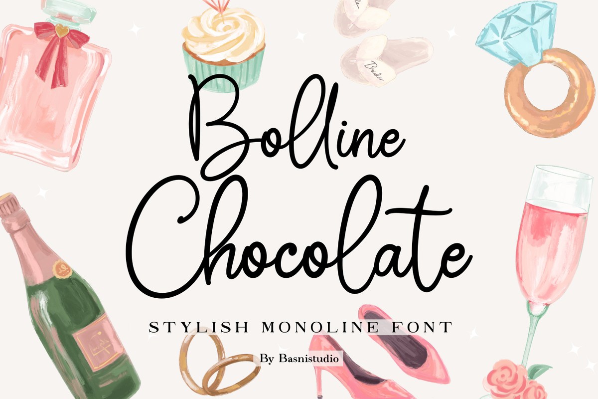 Ejemplo de fuente Bolline Chocolate