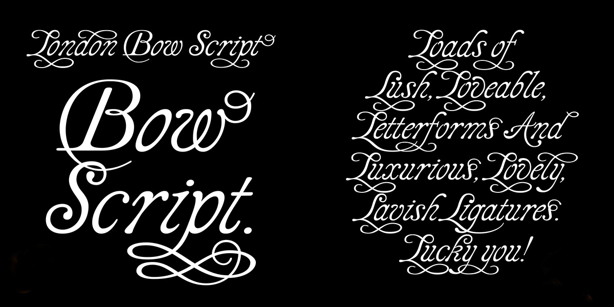 Ejemplo de fuente LDN Bow Script