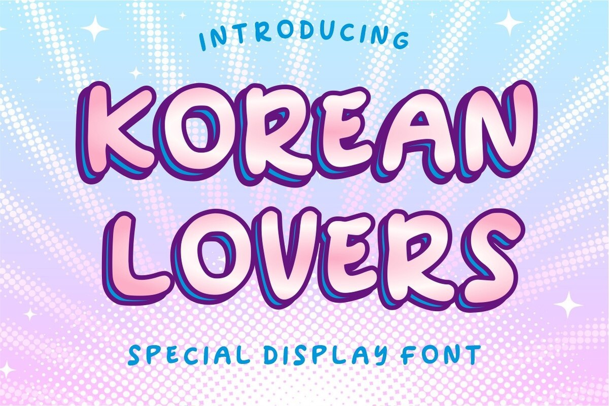 Ejemplo de fuente Korean Lovers