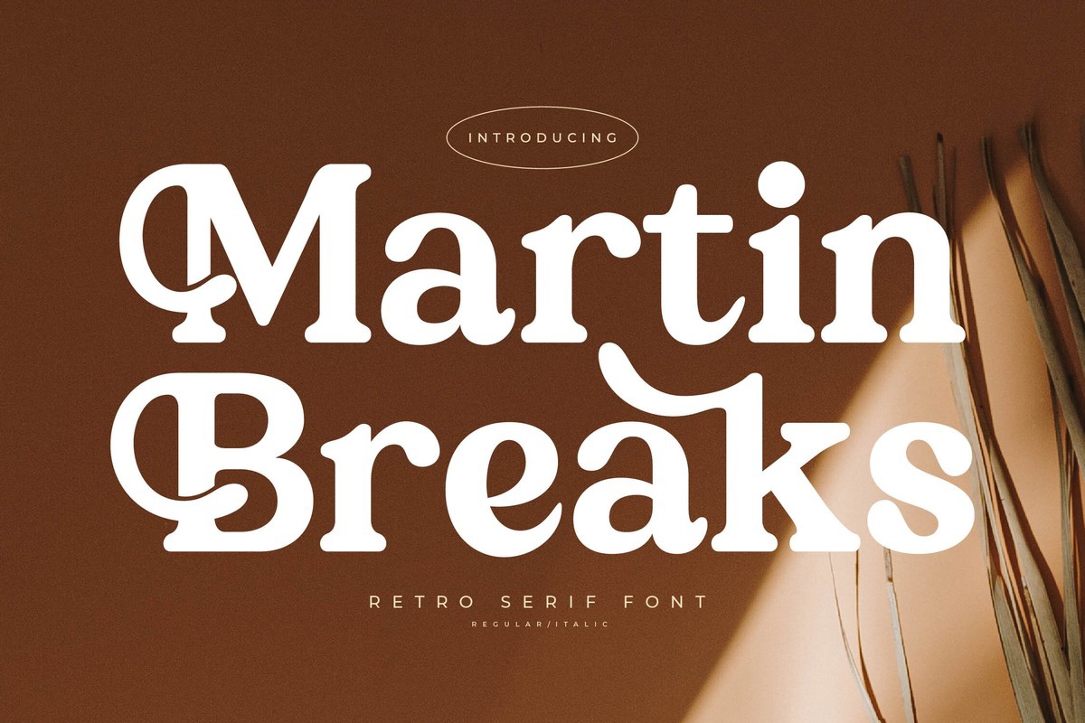 Ejemplo de fuente Martin Breaks Regular