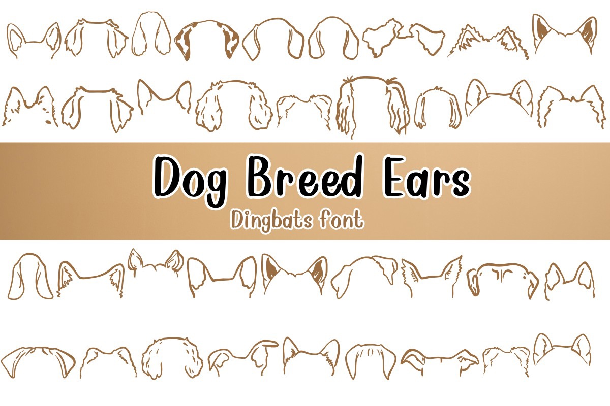 Ejemplo de fuente Dog Breed Ears