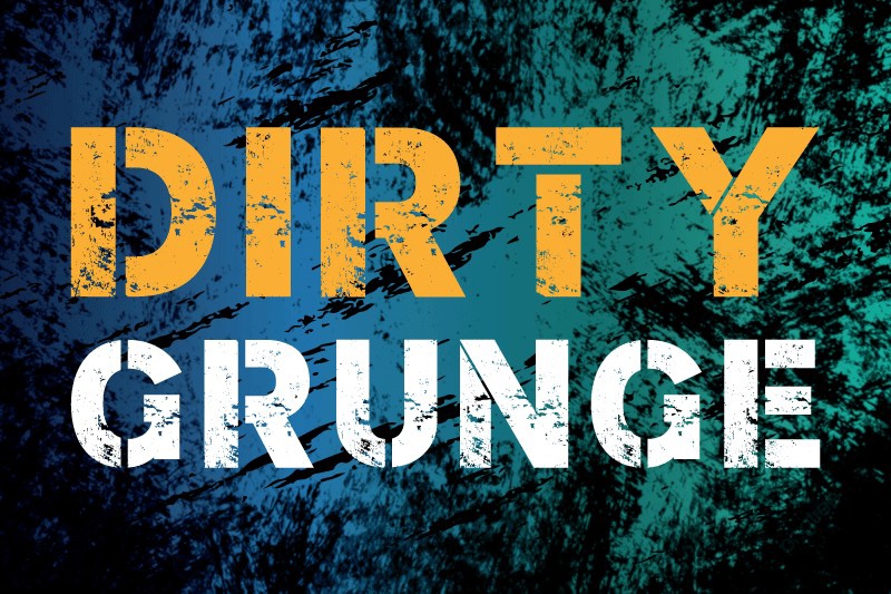 Ejemplo de fuente Dirty Grung Regular