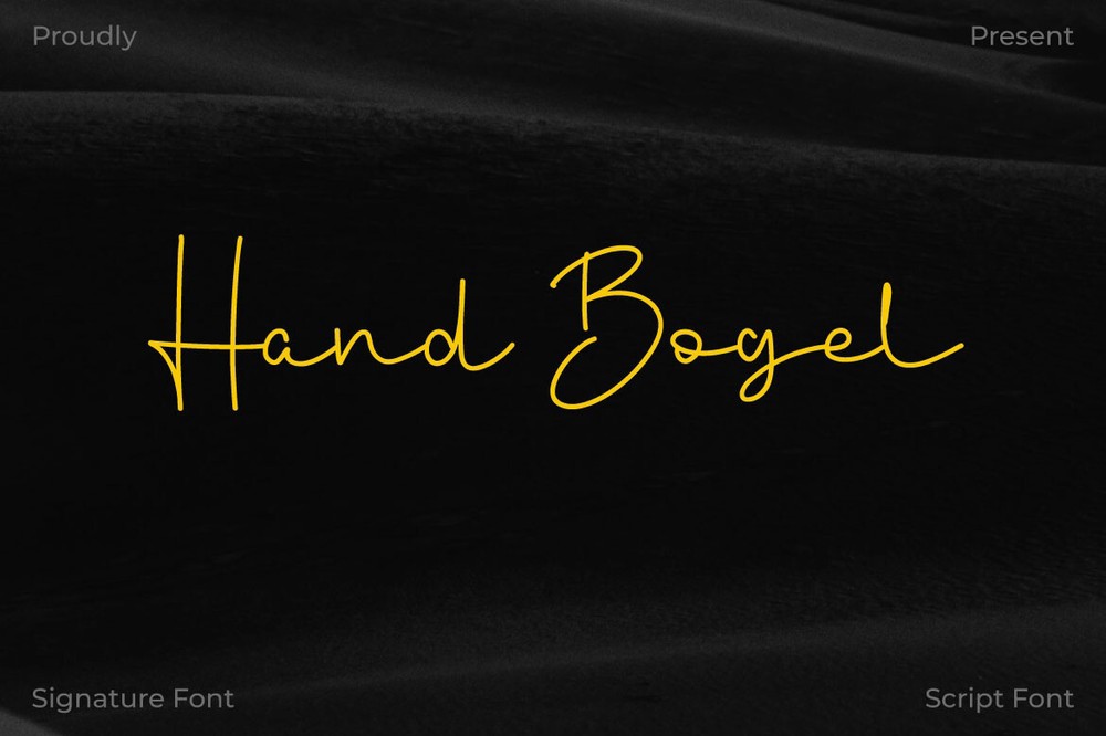 Ejemplo de fuente Hand Bogel