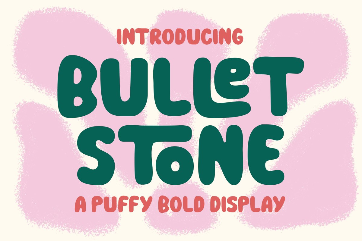 Ejemplo de fuente Bullet Stone Regular