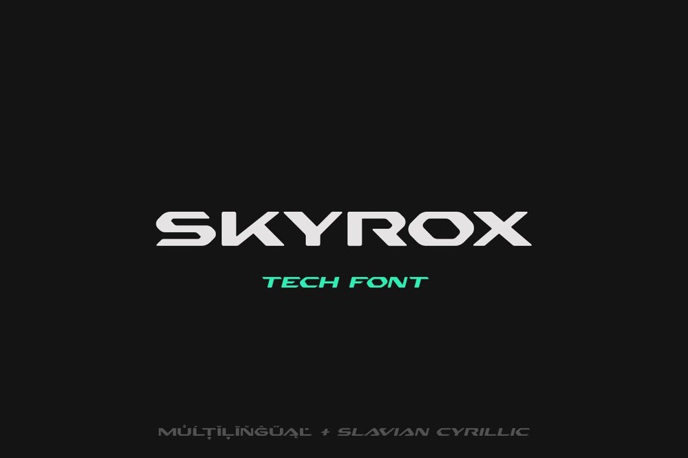 Ejemplo de fuente Skyrox One Regular