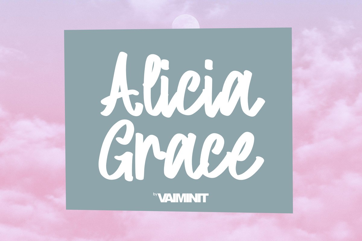 Ejemplo de fuente Alicia Grace