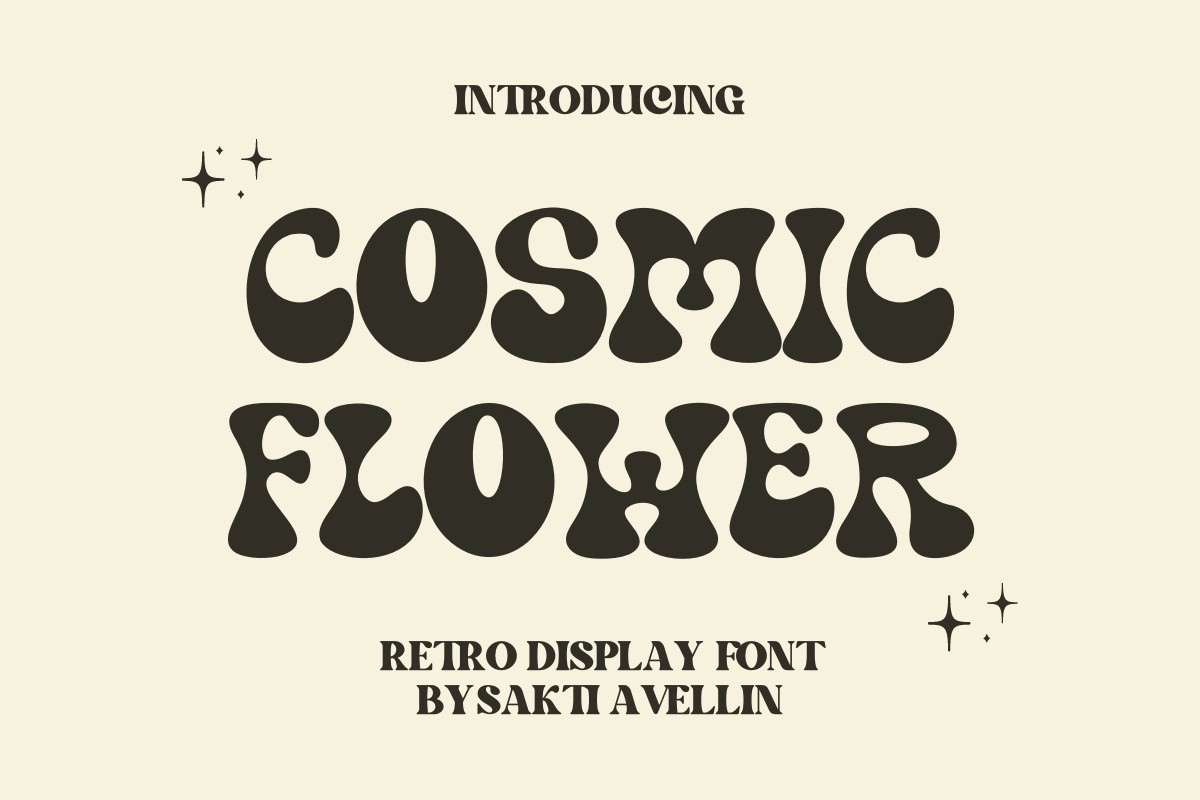 Ejemplo de fuente Cosmic Flower