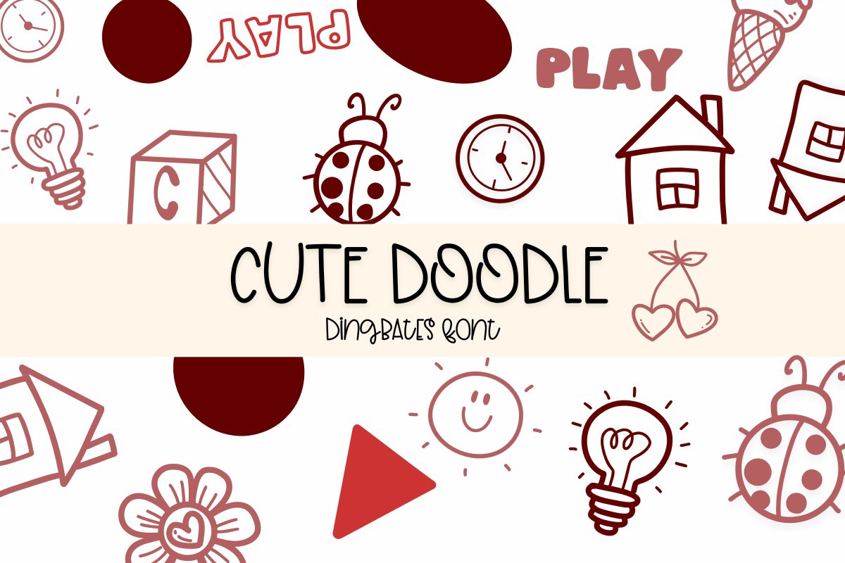 Ejemplo de fuente Cute Doodle Regular